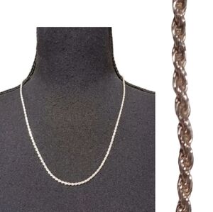 Italy 925 Sterling Silver Rope Chain 2.25mm